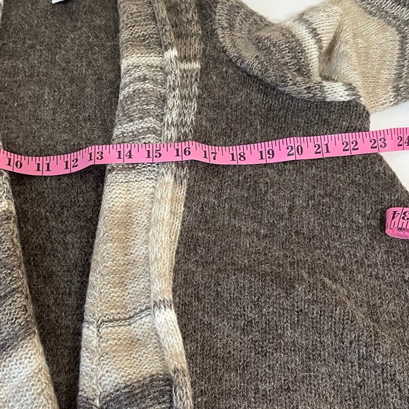 Sisters Wool Blend Knit Waterfall Open Front Cardigan Size S/M - Picture 7 of 9